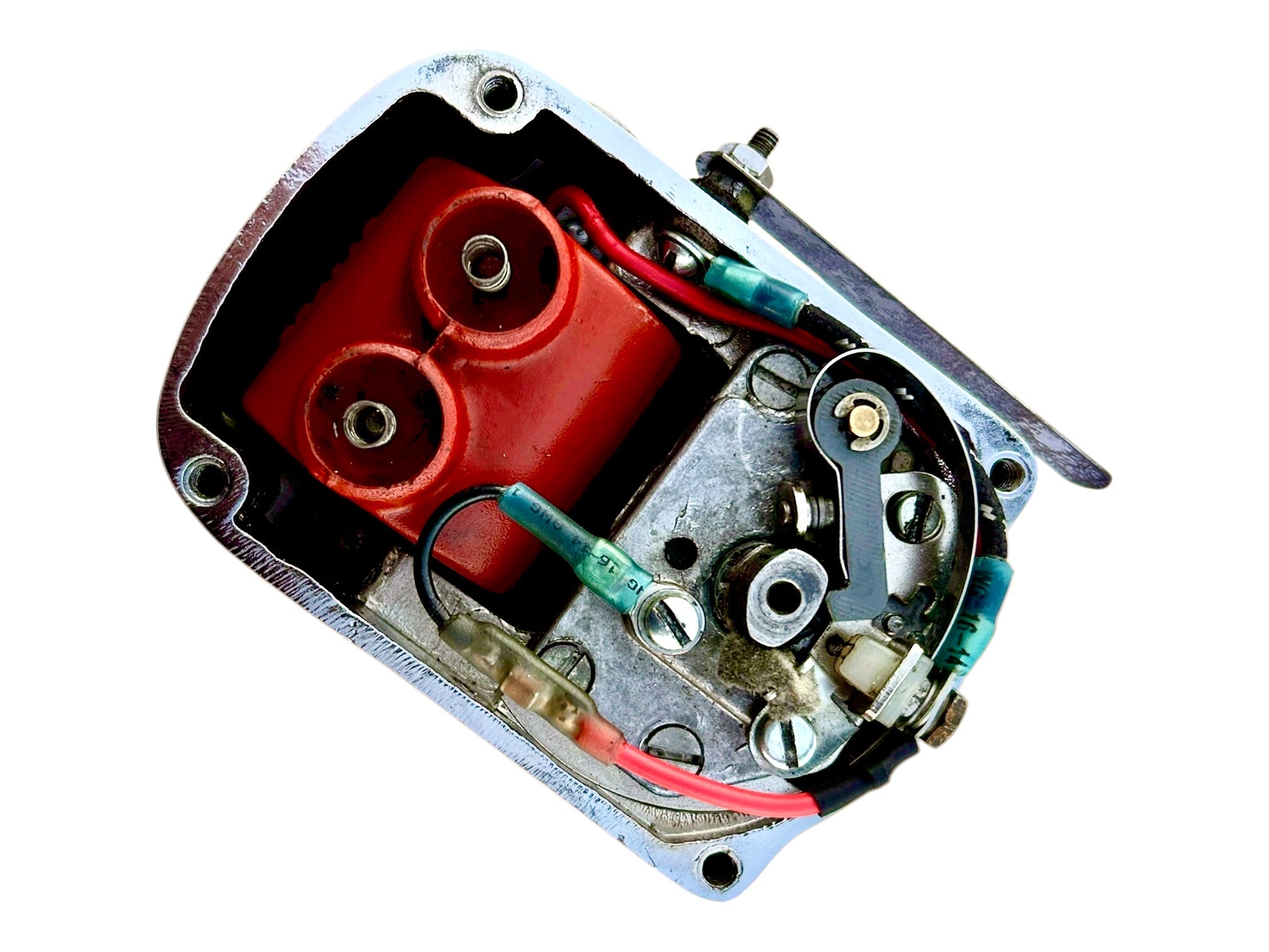 Disassembled view of a Harley Magneto