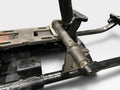 Bolt-on brake crossover assembly mounted on a hardtail frame