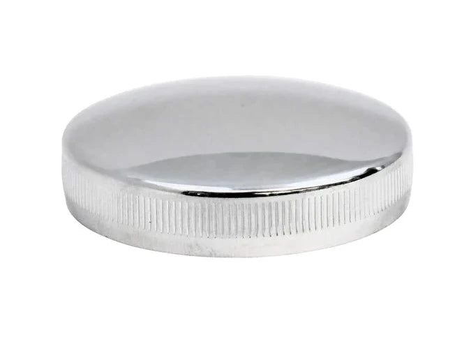 chrome metal cap on a white background